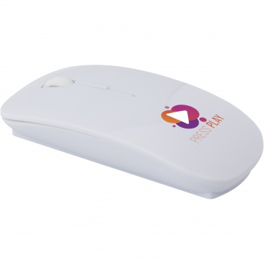 Logo trade promotional merchandise image of: Menlo RCS recycled plastic wireless mouse 