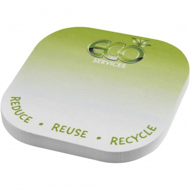 Logo trade promotional item photo of: Sticky-Mate® square-shaped recycled sticky notes with rounded corners