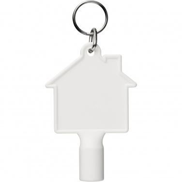 Logotrade corporate gift picture of: Maximilian house-shaped recycled utility key keychain