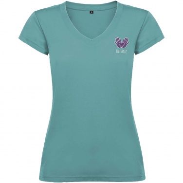 Logo trade promotional items image of: Victoria short sleeve women's v-neck t-shirt