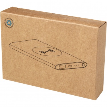 Logo trade promotional items image of: Juice 4000 mAh Type-C recycled aluminium wireless power bank 