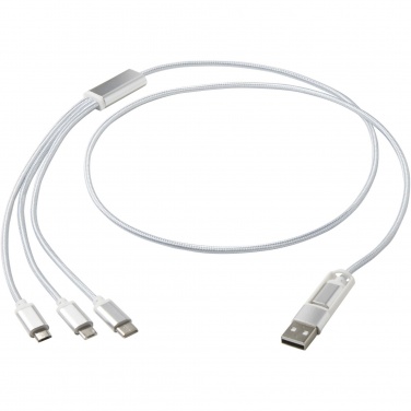 Logo trade promotional items picture of: Versatile 5-1 recycled aluminium charging cable