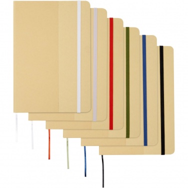 Logo trade promotional giveaway photo of: Nelida A5 recycled cardboard hard cover notebook