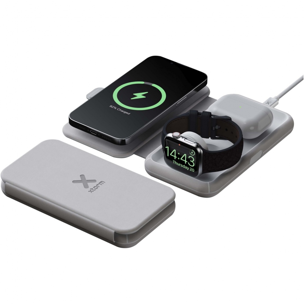 Logotrade corporate gifts photo of: Xtorm XWF31 15W foldable 3-in-1 wireless travel charger