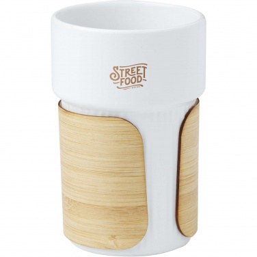 Logotrade business gift image of: Tumbler Fika 340 ml with bamboo sleeve