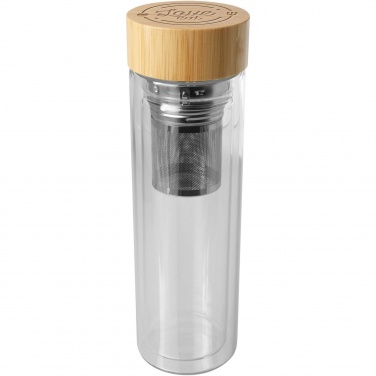 Logotrade promotional merchandise picture of: Bailey 400 ml borsilicate glass infuser bottle with bamboo lid