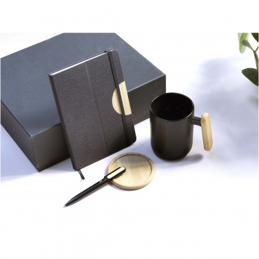 Logo trade promotional merchandise photo of: Laura A5 hard cover notebook and ballpoint pen gift set