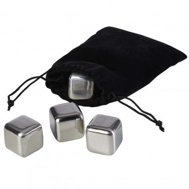 Logo trade business gifts image of: Froz stainless steel ice cubes set