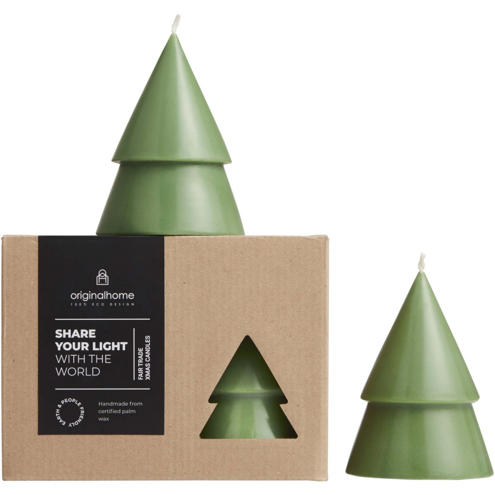 Logo trade promotional gifts image of: Originalhome Xmas tree candle set of 2 - M