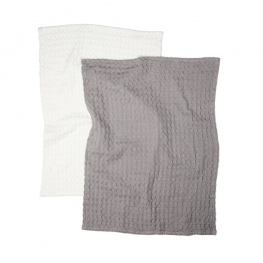 Logo trade corporate gift photo of: VINGA Cromer waffle kitchen towel, 2 pcs