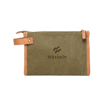 Logo trade corporate gift photo of: VINGA Bosler GRS recycled canvas toiletry bag