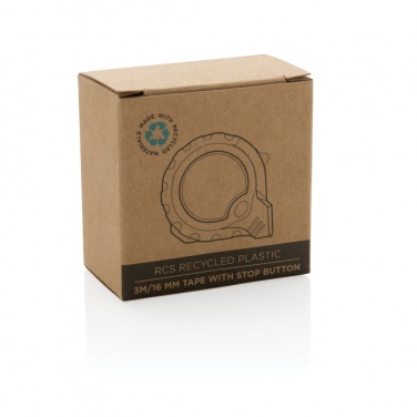 Logotrade business gifts photo of: RCS recycled plastic 3M/16 mm tape with stop button