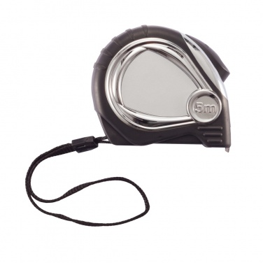 Logo trade corporate gifts image of: Chrome plated auto stop tape measure
