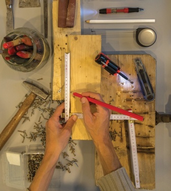 Logo trade promotional gifts picture of: 25cm wooden carpenter pencil