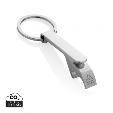 Logotrade promotional item picture of: RCS recycled zinc alloy bottle opener keychain