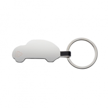 Logo trade promotional giveaways picture of: RCS recycled zinc alloy car keyring