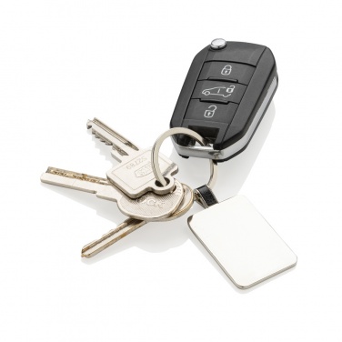 Logotrade promotional giveaways photo of: RCS recycled zinc alloy rectangle keyring