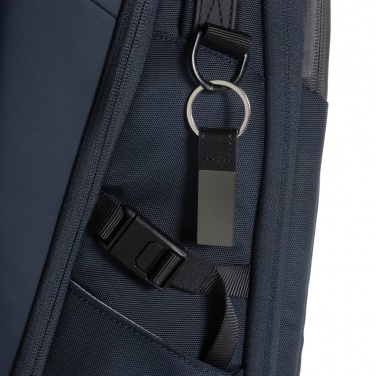 Logotrade corporate gift picture of: Luxury PU keychain RCS recycled zinc alloy