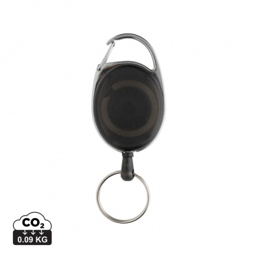 Logo trade business gifts image of: RCS recycled ABS roller clip keychain