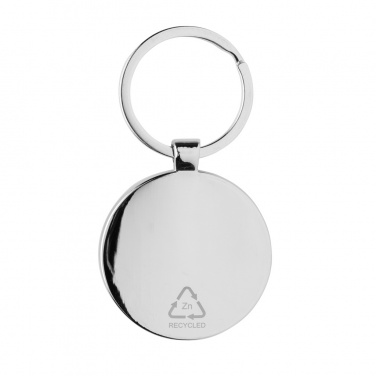 Logotrade promotional merchandise picture of: RCS recycled zinc alloy round keychain with bamboo