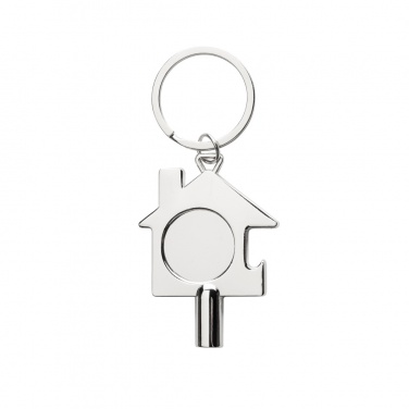 Logo trade business gifts image of: RCS recycled zinc alloy 3 in 1 keychain