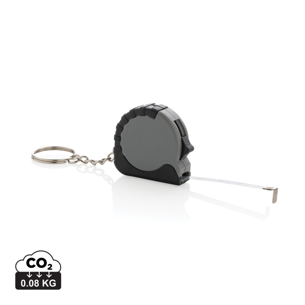 Logotrade promotional items photo of: MeasureMate RCS reycled ABS 1 meter tape keychain