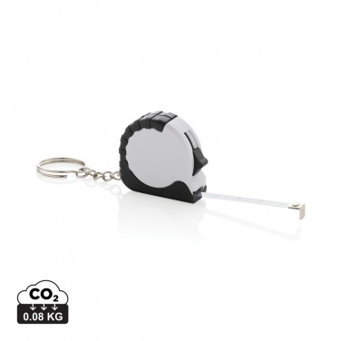 Logo trade promotional items picture of: MeasureMate RCS reycled ABS 1 meter tape keychain