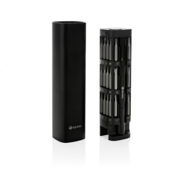 Logo trade promotional merchandise picture of: Gear X RCS recycled aluminum precision screwdriver set 46 pc