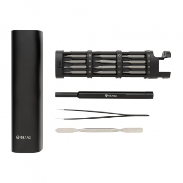 Logotrade promotional item picture of: Gear X RCS recycled aluminum precision screwdriver set 46 pc