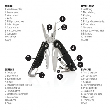 Logotrade corporate gifts photo of: Solid multitool with carabiner