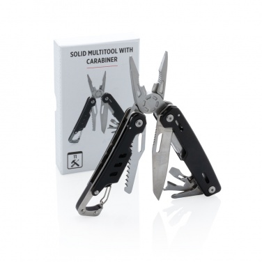 Logo trade corporate gifts picture of: Solid multitool with carabiner