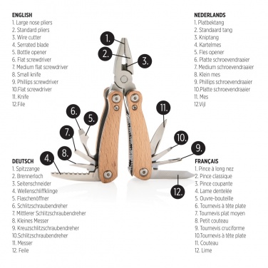 Logo trade corporate gift photo of: Wood multitool mini