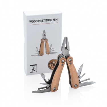 Logo trade promotional merchandise image of: Wood multitool mini