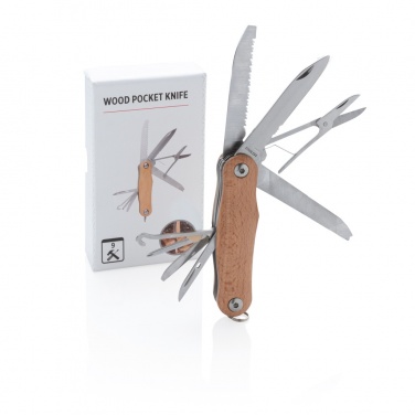 Logo trade corporate gifts image of: Wood pocket knife