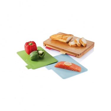 Logo trade promotional products image of: Cutting board with 4pcs hygienic boards