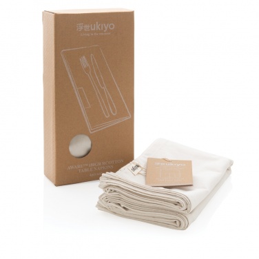 Logo trade advertising products picture of: Ukiyo Aware™ 180gr rcotton table napkins 4pcs set