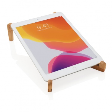 Logotrade promotional item image of: Bamboo portable laptop stand