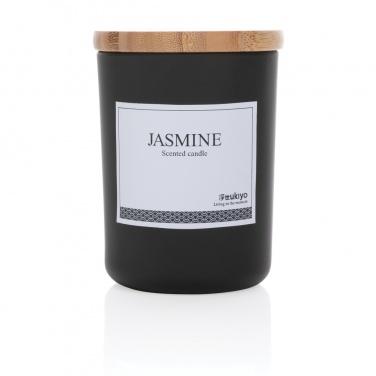Logo trade promotional product photo of: Ukiyo deluxe scented candle with bamboo lid