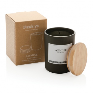 Logotrade advertising products photo of: Ukiyo deluxe scented candle with bamboo lid