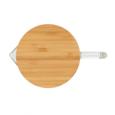Logo trade corporate gifts image of: Ukiyo borosilicate glass carafe with bamboo lid 1.2L
