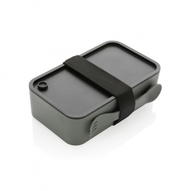 Logotrade promotional gift picture of: GRS recycled PP lunch box with spork