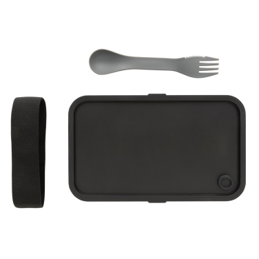 Logo trade promotional gift photo of: GRS recycled PP lunch box with spork