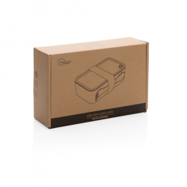 Logotrade promotional items photo of: GRS recycled PP lunch box with spork
