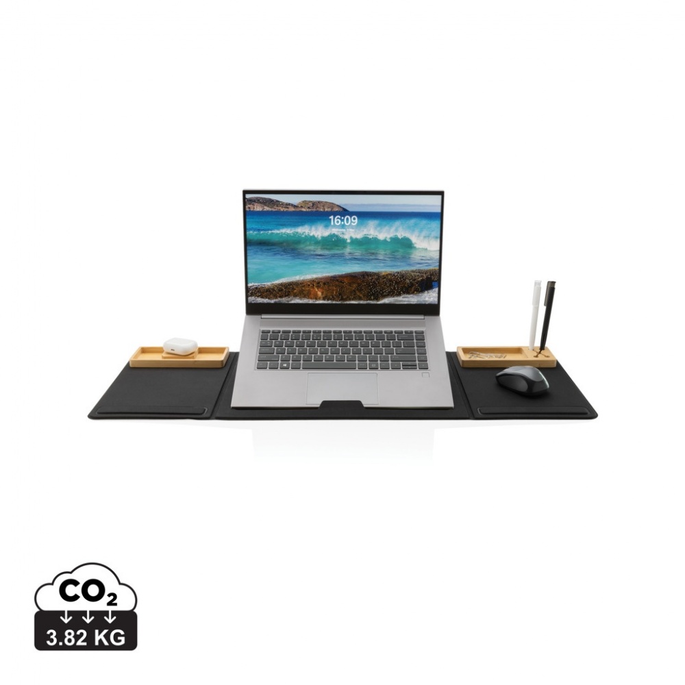 Logo trade promotional gifts picture of: Impact AWARE RPET Foldable desk organizer with laptop stand