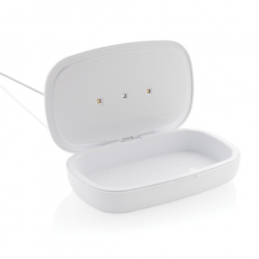 Logo trade promotional gifts picture of: UV-C steriliser box with 5W wireless charger