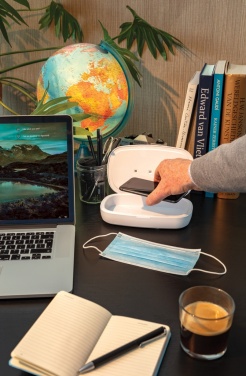 Logotrade promotional items photo of: UV-C steriliser box with 5W wireless charger