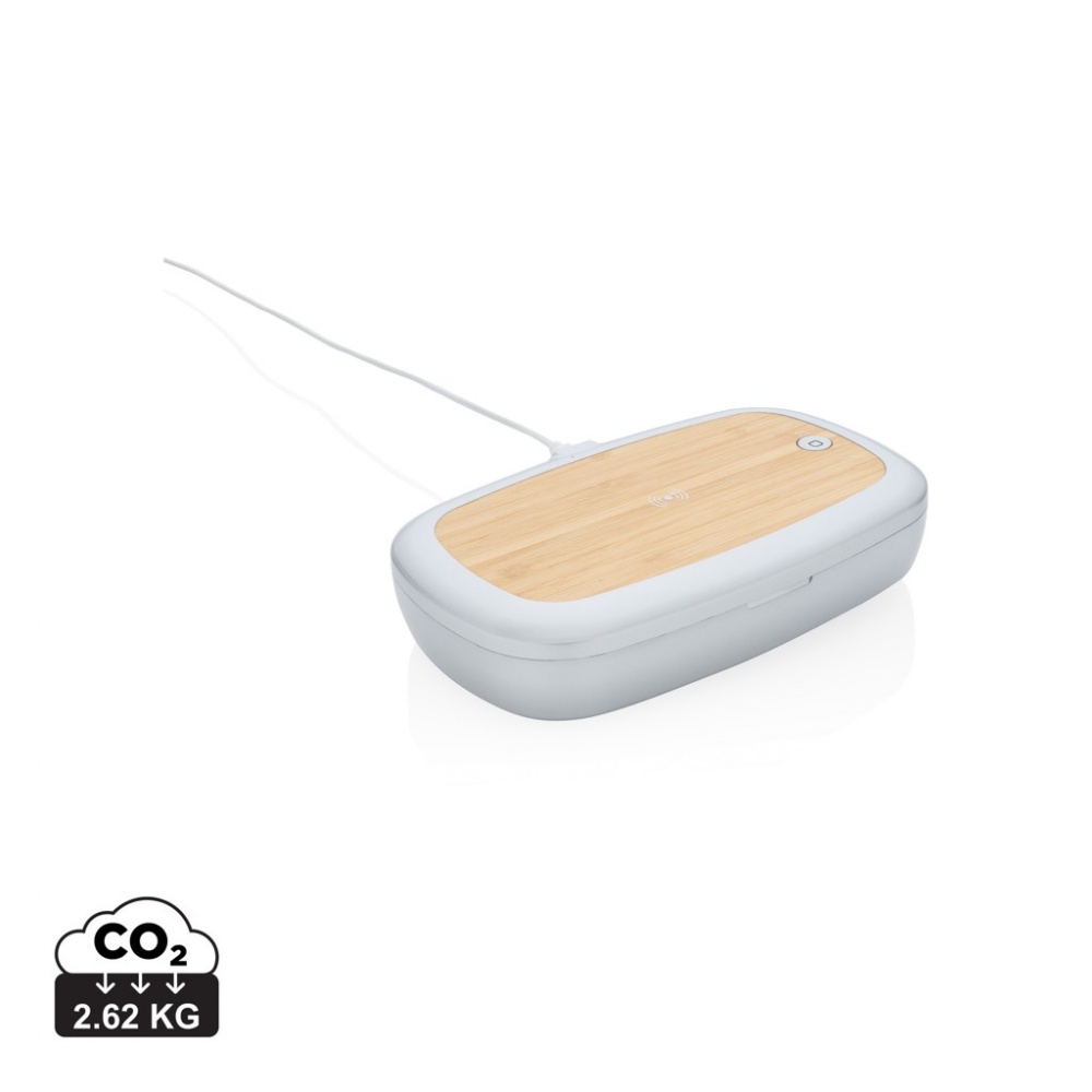 Logo trade promotional merchandise photo of: Rena UV-C steriliser box with 5W wireless charger