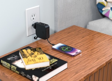 Logo trade promotional gifts picture of: Urban Vitamin Saratoga 5 in 1 universal charger