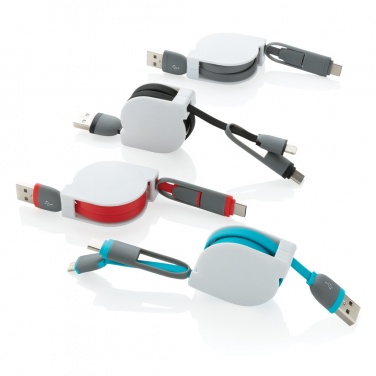 Logotrade advertising product picture of: 3-in-1 retractable cable