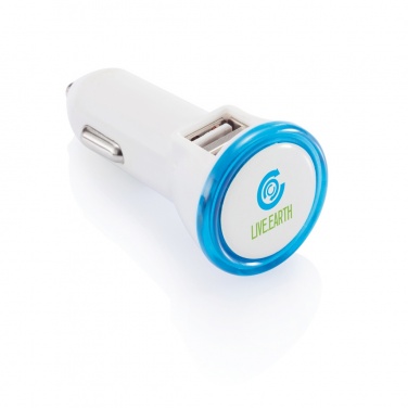Logo trade corporate gifts image of: Powerful dual port car charger
